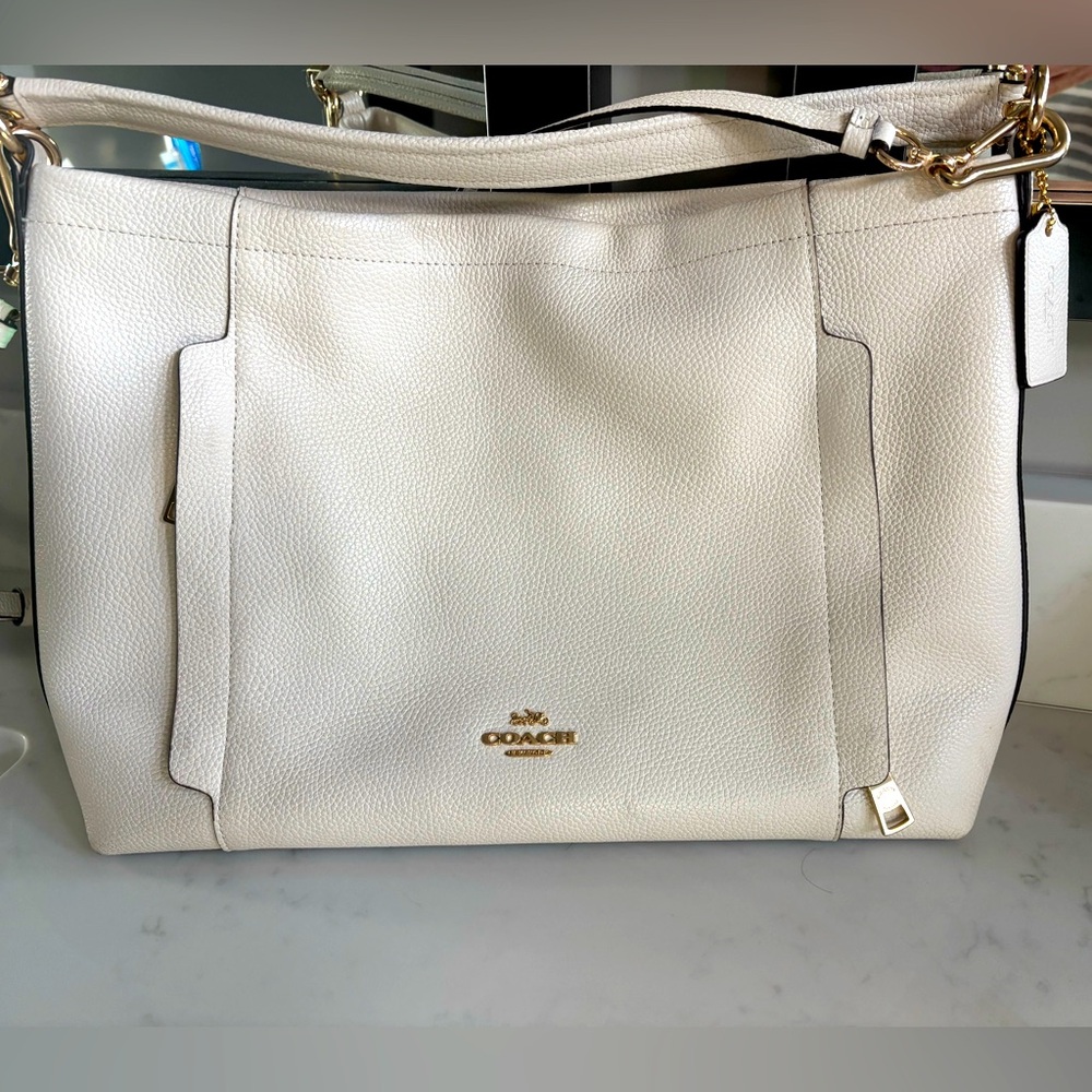 Coach Light Cream Colored Leather Women's Bag
